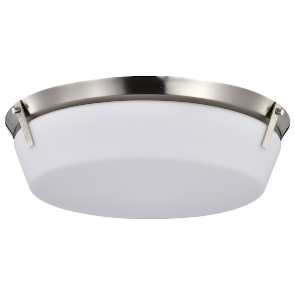 Nuvo Rowen 4-Light Flush Mount Brushed Nickel Etched White Glass 60/7761 - main
